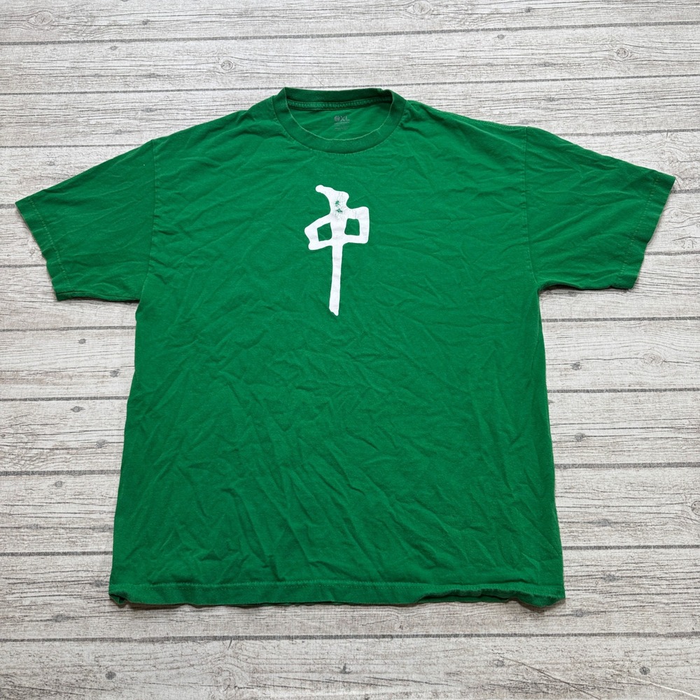 Red Dragon Apparel T-Shirt Men's XL Green Mahjong Tile Casino Skater Streetwear
